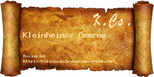 Kleinheincz Cserne névjegykártya